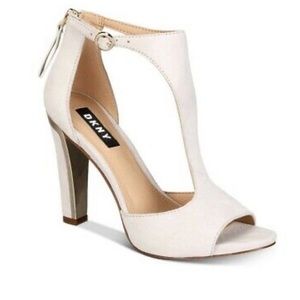 DKNY Colby ankle strap heels.